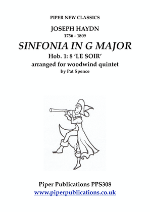 Book cover for HAYDN: SINFONIA IN G MAJOR 'LE SOIR' for woodwind quintet
