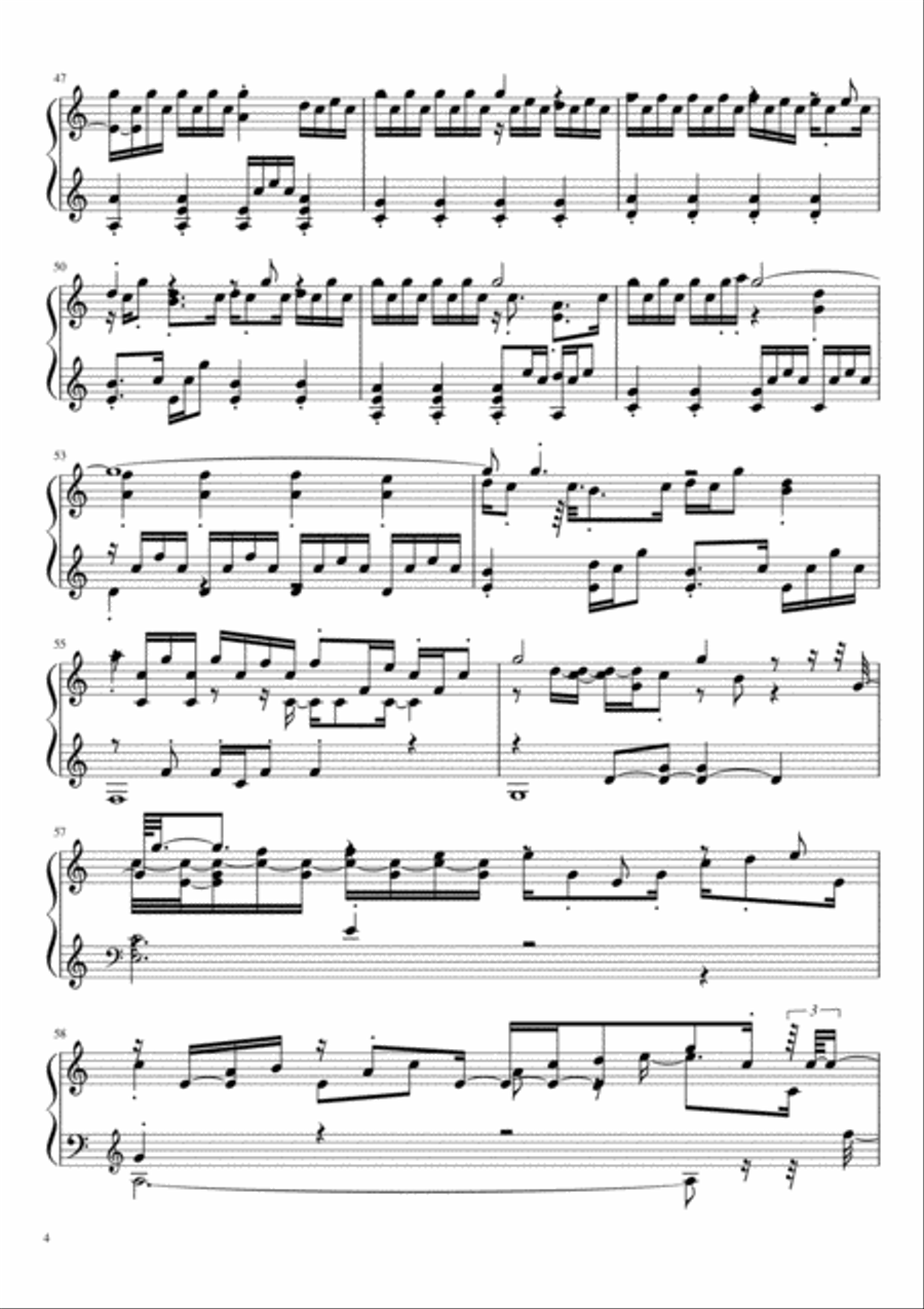 Hosanna Hosanna Piano Solo scores gallery preview page 4