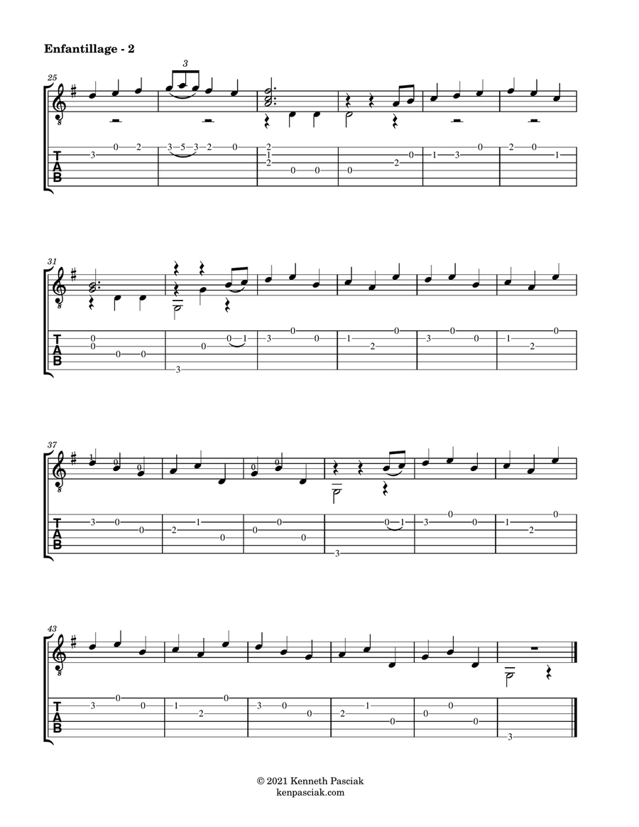 Six Easy Pieces for Guitar Classical Guitar scores gallery preview page 4
