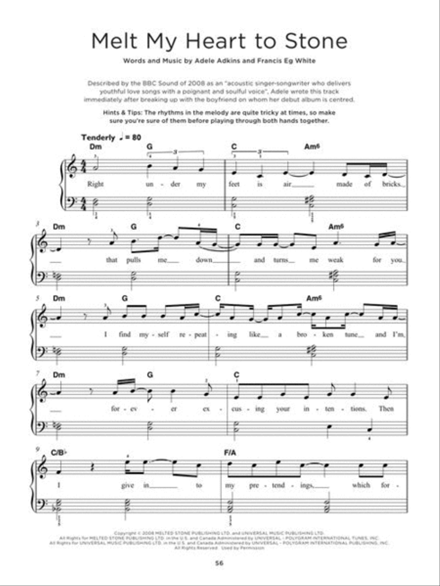 40 Adele Songs - Really Easy Piano Easy Piano scores gallery preview page 7