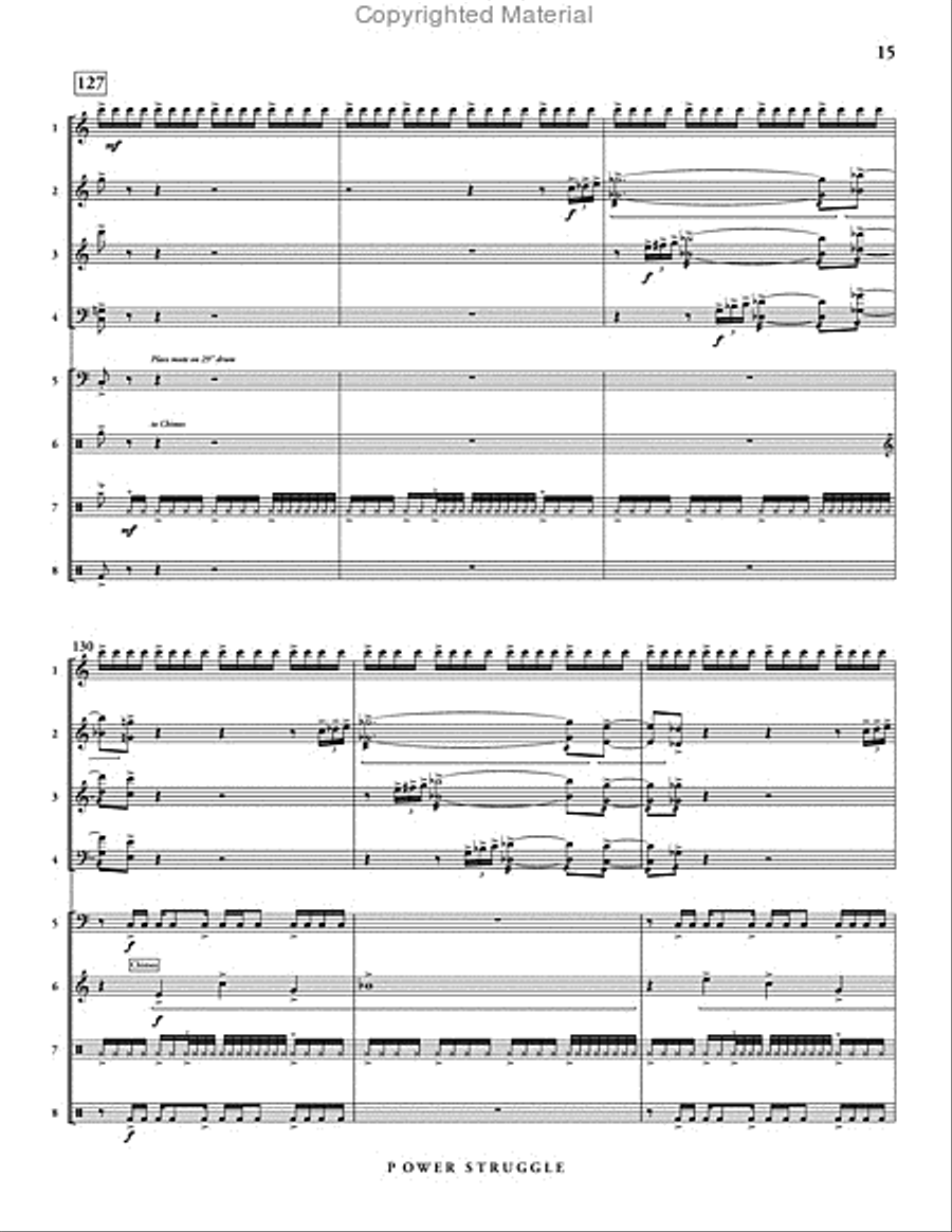 Power Struggle Percussion Ensemble scores gallery preview page 16