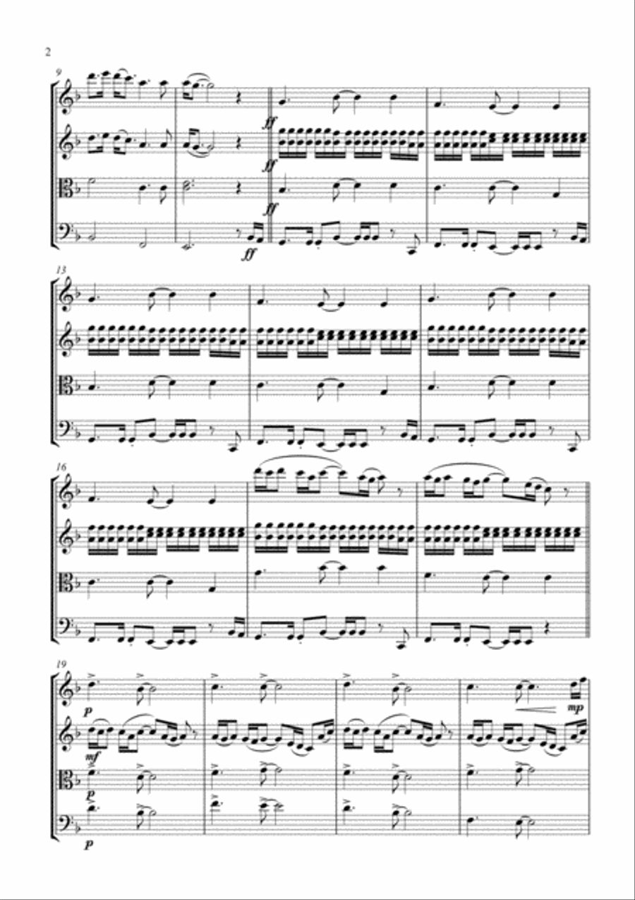 Paradise Paradise String Quartet scores gallery preview page 2