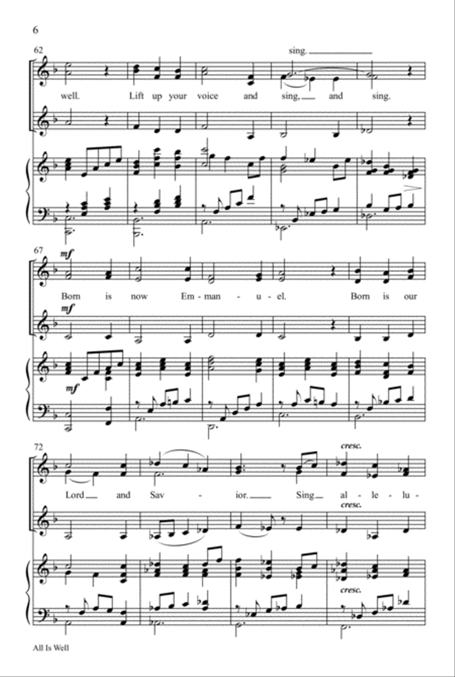 All Is Well All Is Well SSA scores gallery preview page 7