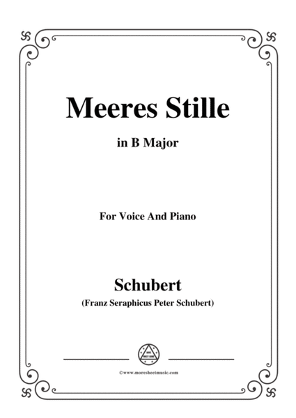 Schubert-Meeres Stille,Op.3 No.2,in B Major,for Voice&Piano image number null