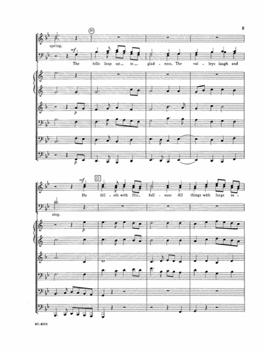 Sing to the Lord of Harvest (Full Score, Instrumental Parts)