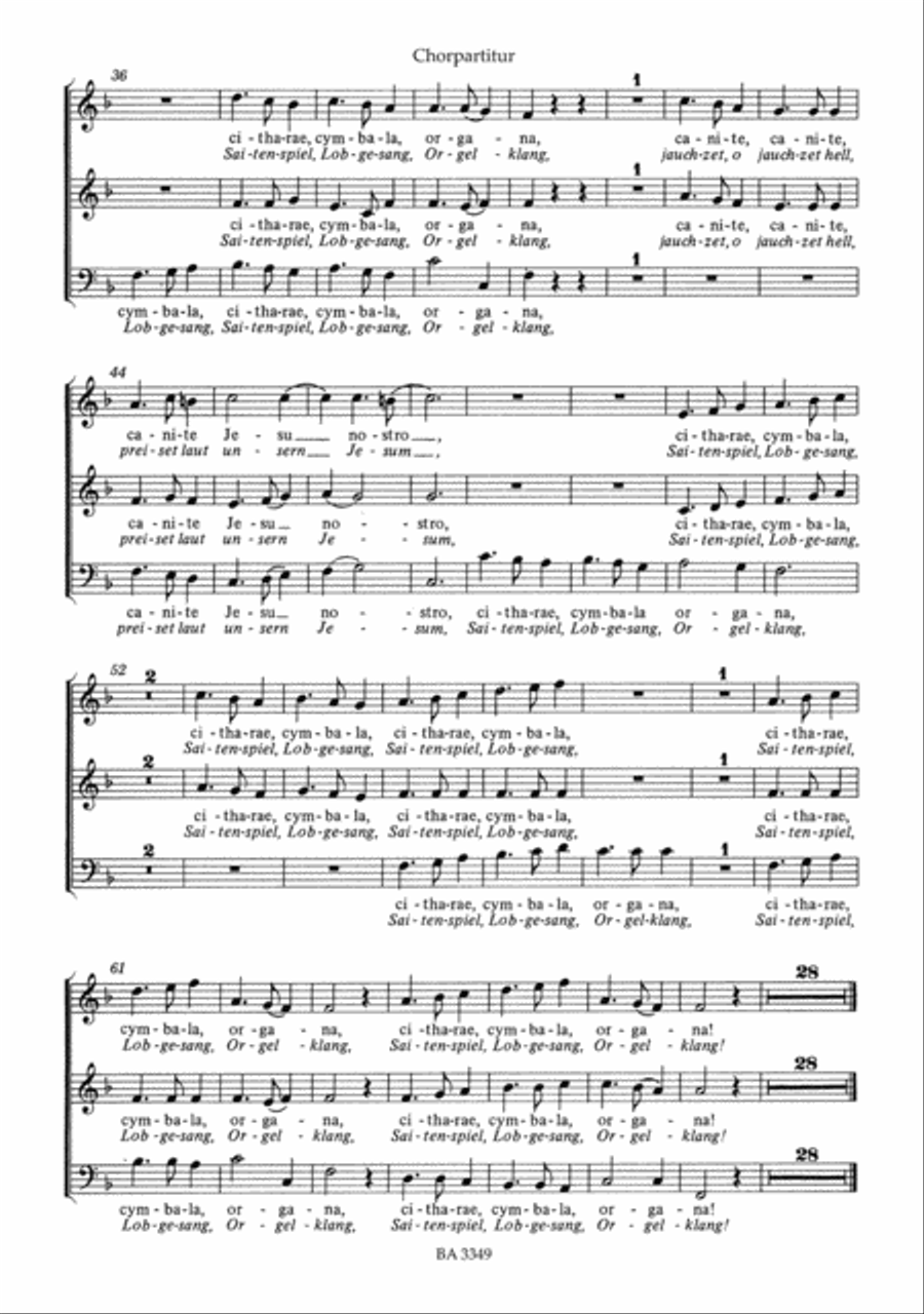 Canite Jesu nostro (Jauchzet hell, preiset laut) BuxWV 11 Mixed Choir scores gallery preview page 2
