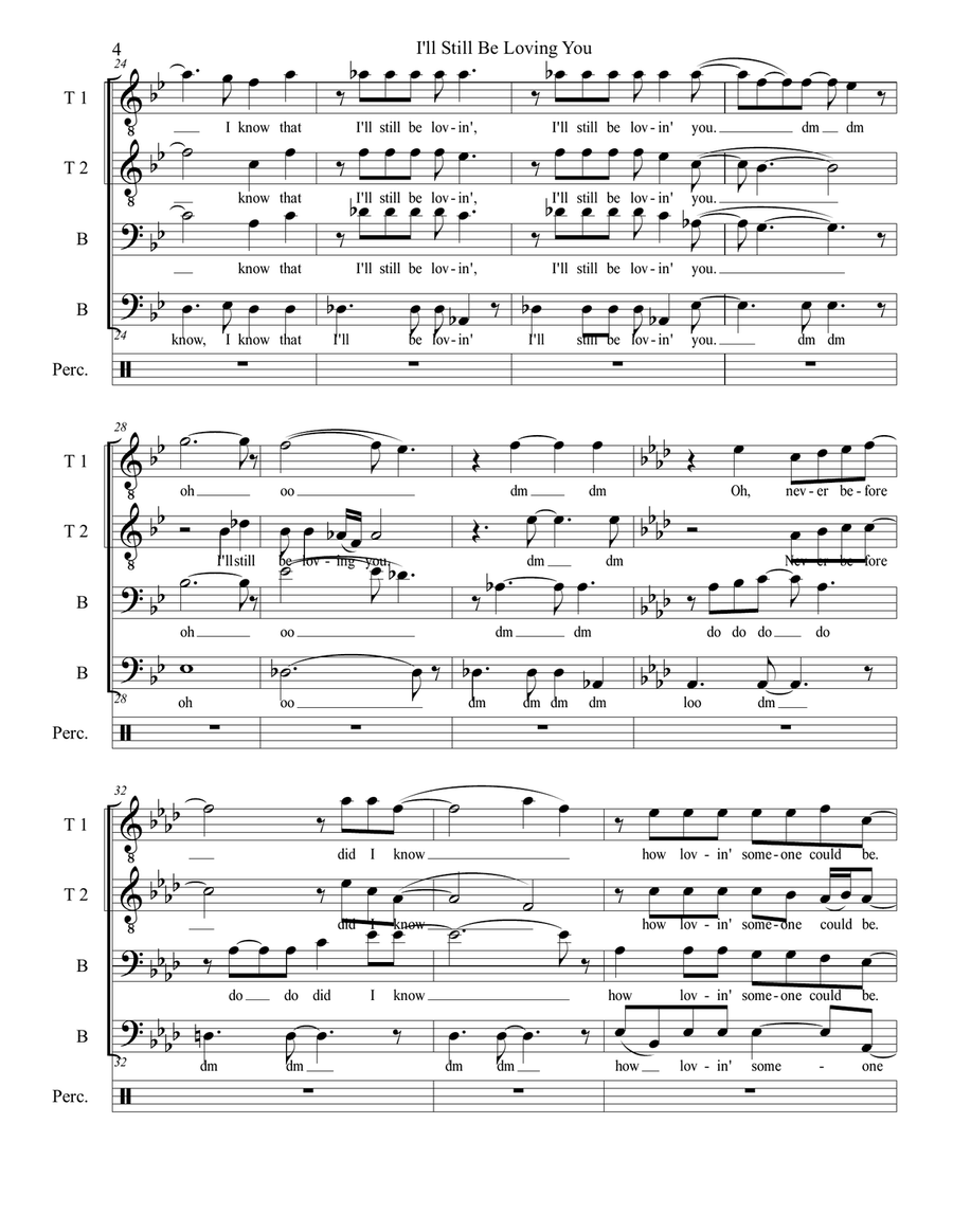 I'll Still Be Loving You TTBB scores gallery preview page 5