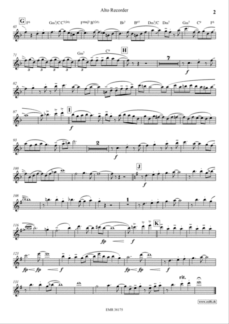 Somebody Loves Me Alto Recorder scores gallery preview page 3