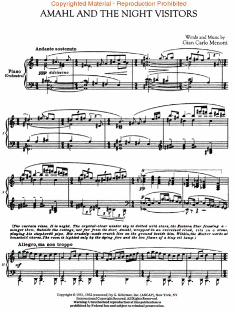 Amahl and the Night Visitors Voice scores gallery preview page 3