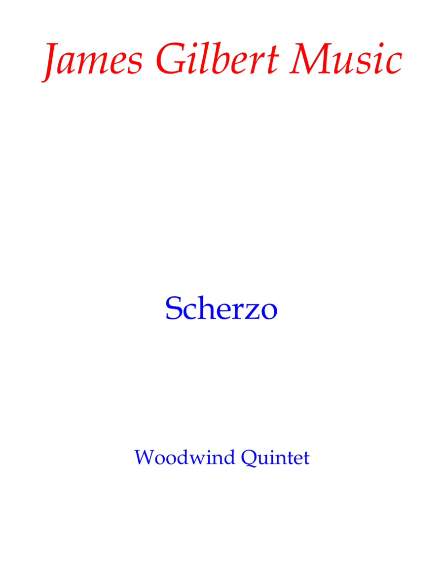 Scherzo for Woodwind Quintet Woodwind Quintet scores gallery preview page 1
