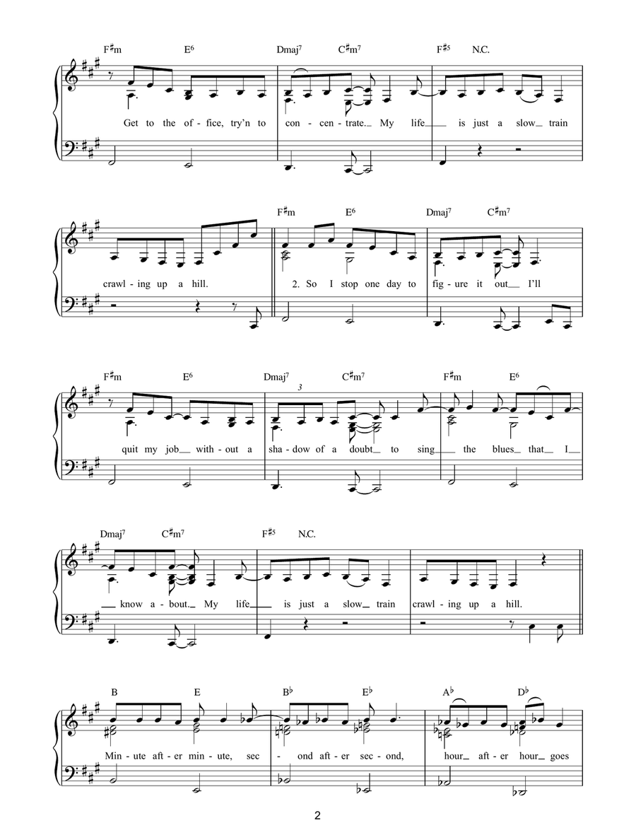 Crawling Up A Hill Piano Solo scores gallery preview page 2