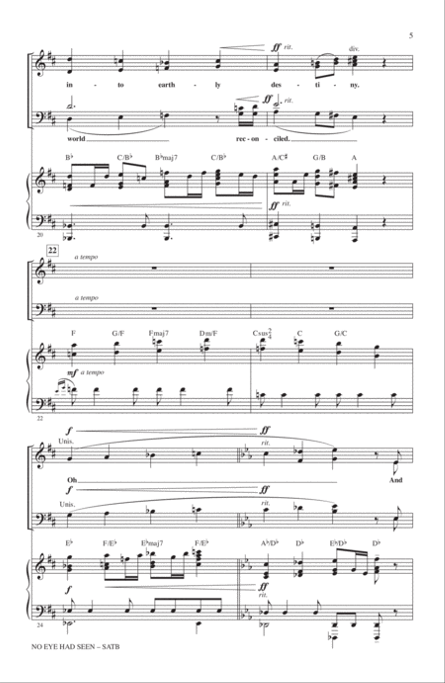 No Eye Had Seen 4-Part scores gallery preview page 4
