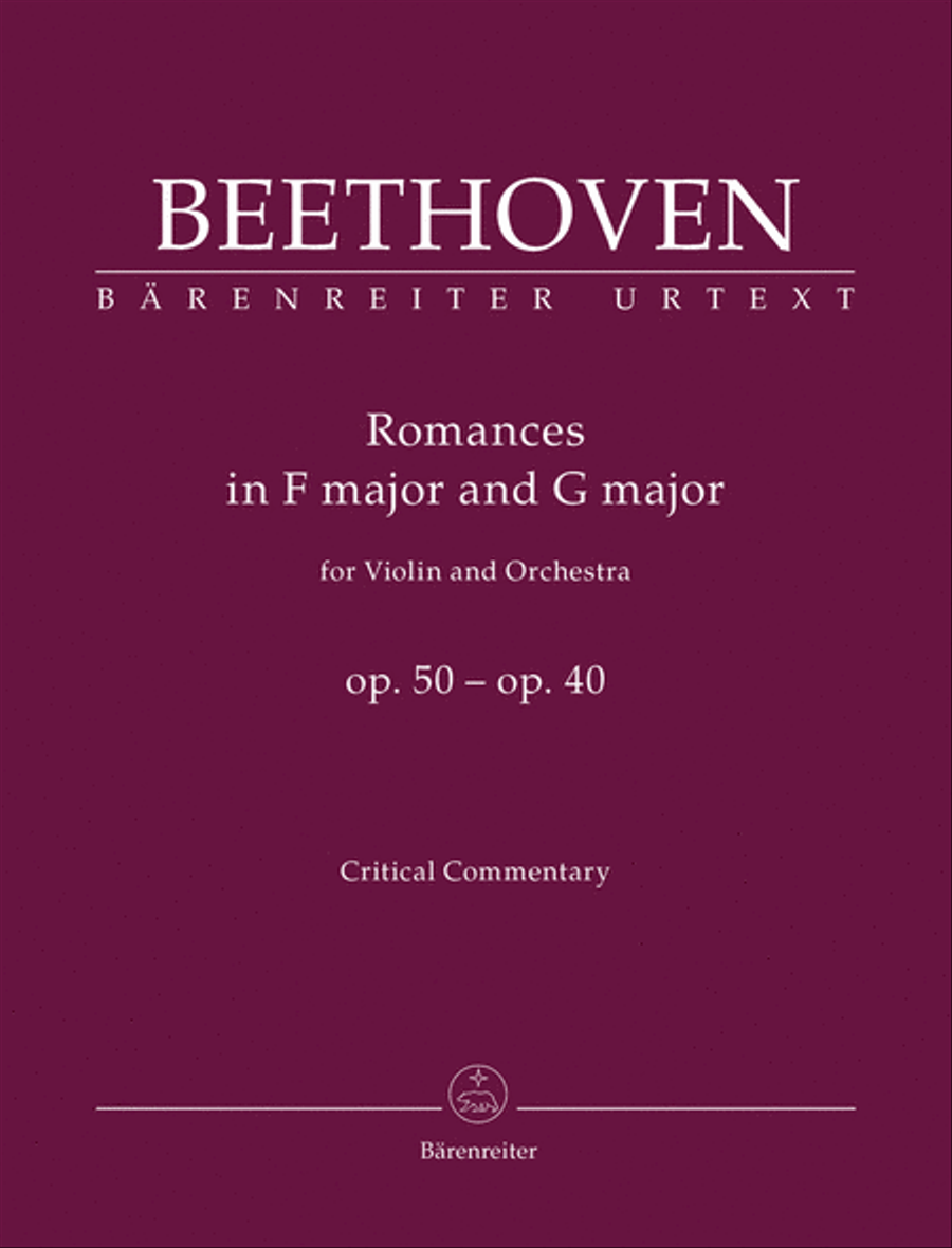 Romances in F major and G major for Violin and Orchestra, op. 50, 40 Orchestra scores gallery preview page 1
