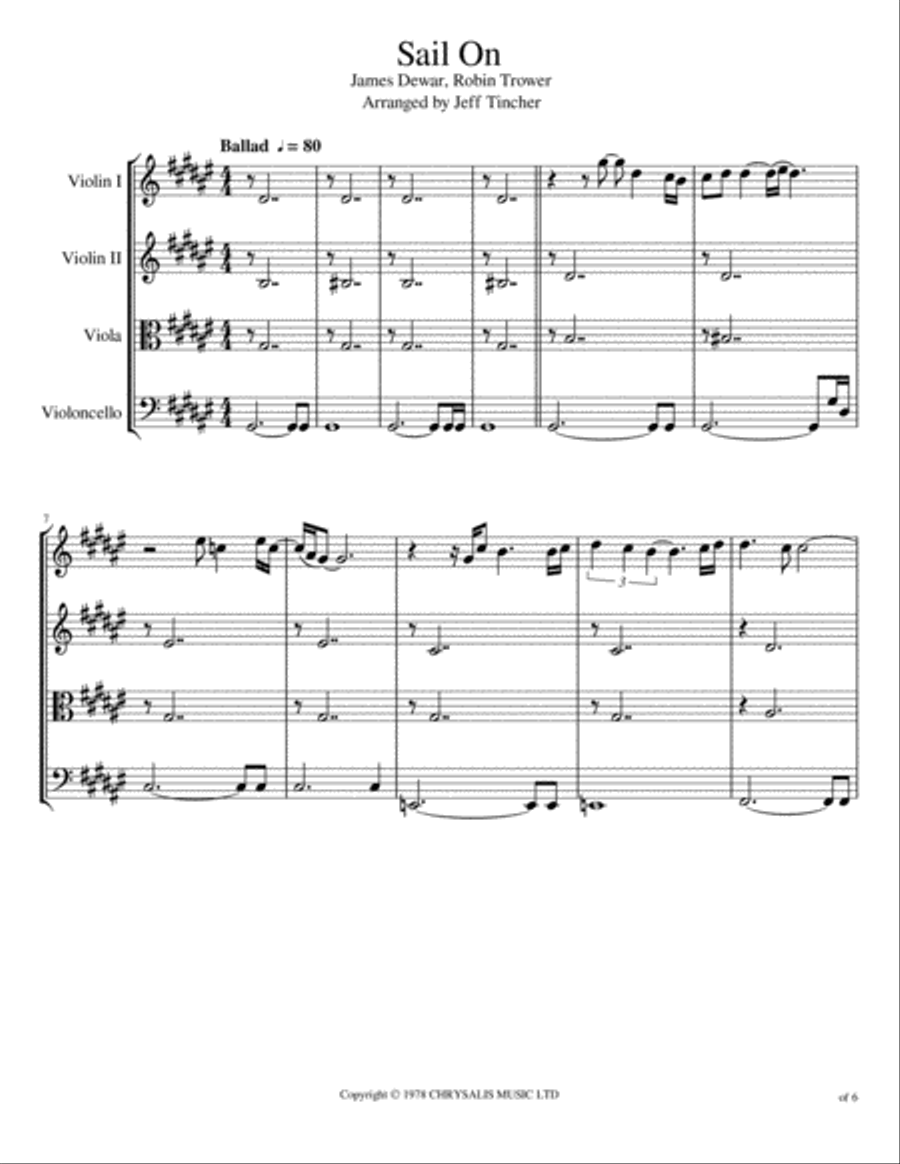Sail On String Quartet scores gallery preview page 2
