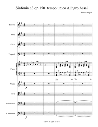 Op 150 Sinfonia n 3 Tempo unico Allegro Assai