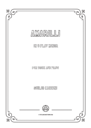 Book cover for Caccini-Amarilli in b flat minor,for voice and piano