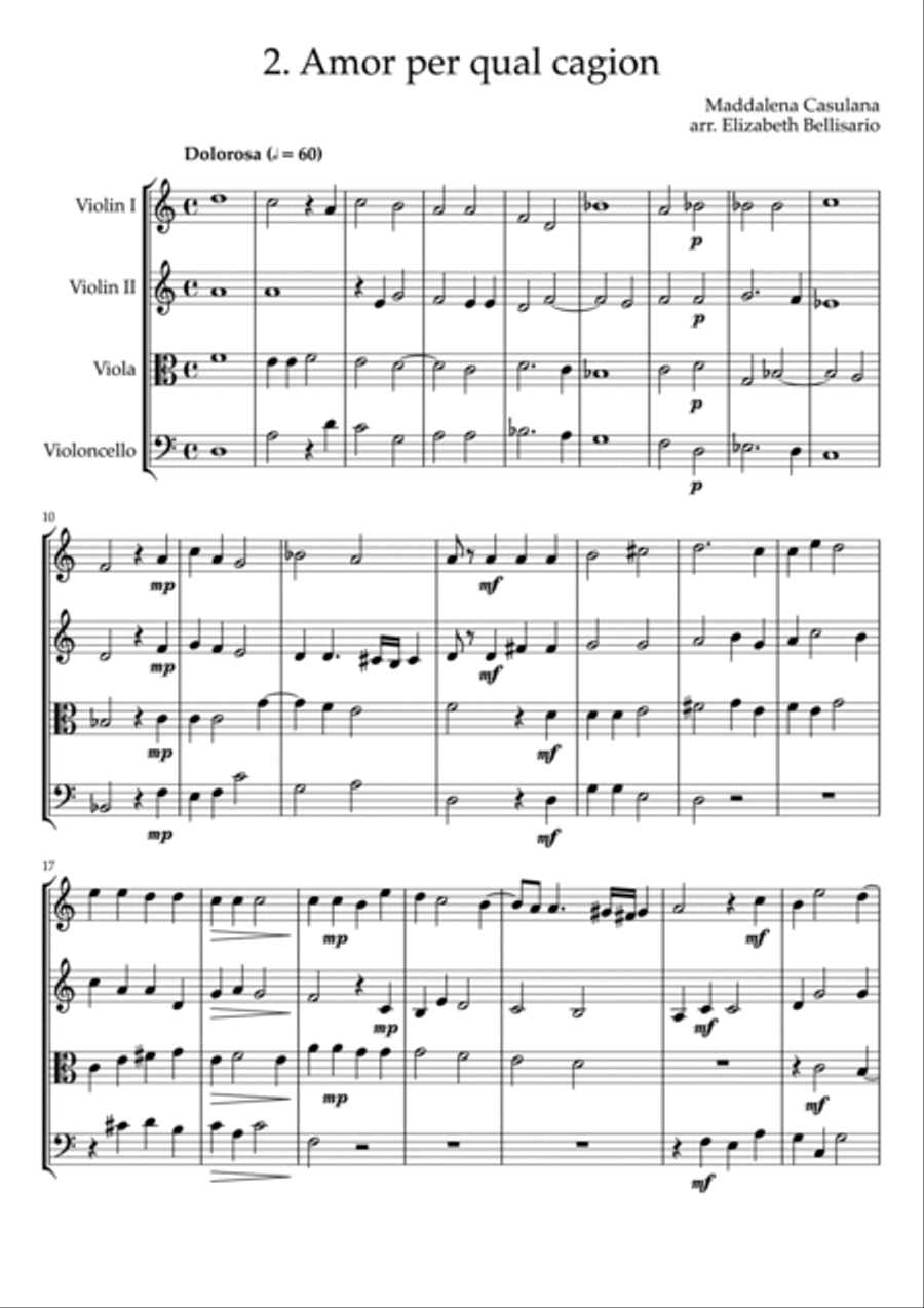 Five Madrigals (string quartet) String Quartet scores gallery preview page 6