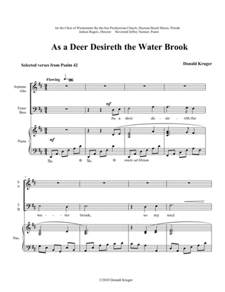 As a Deer Desireth the Water Brook