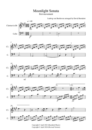 Moonlight Sonata (1st movement) for Clarinet and Cello Duet