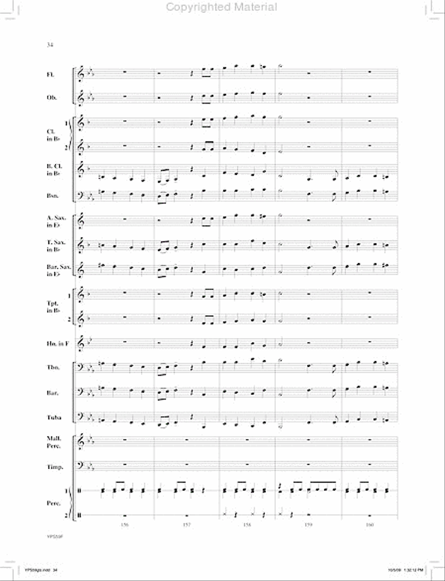 Selections from H.M.S Pianofore Concert Band scores gallery preview page 35