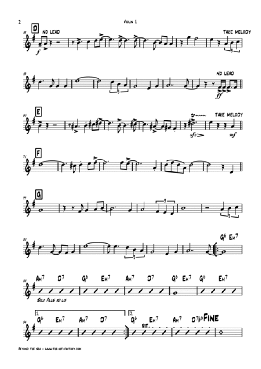 Beyond The Sea String Quartet scores gallery preview page 6