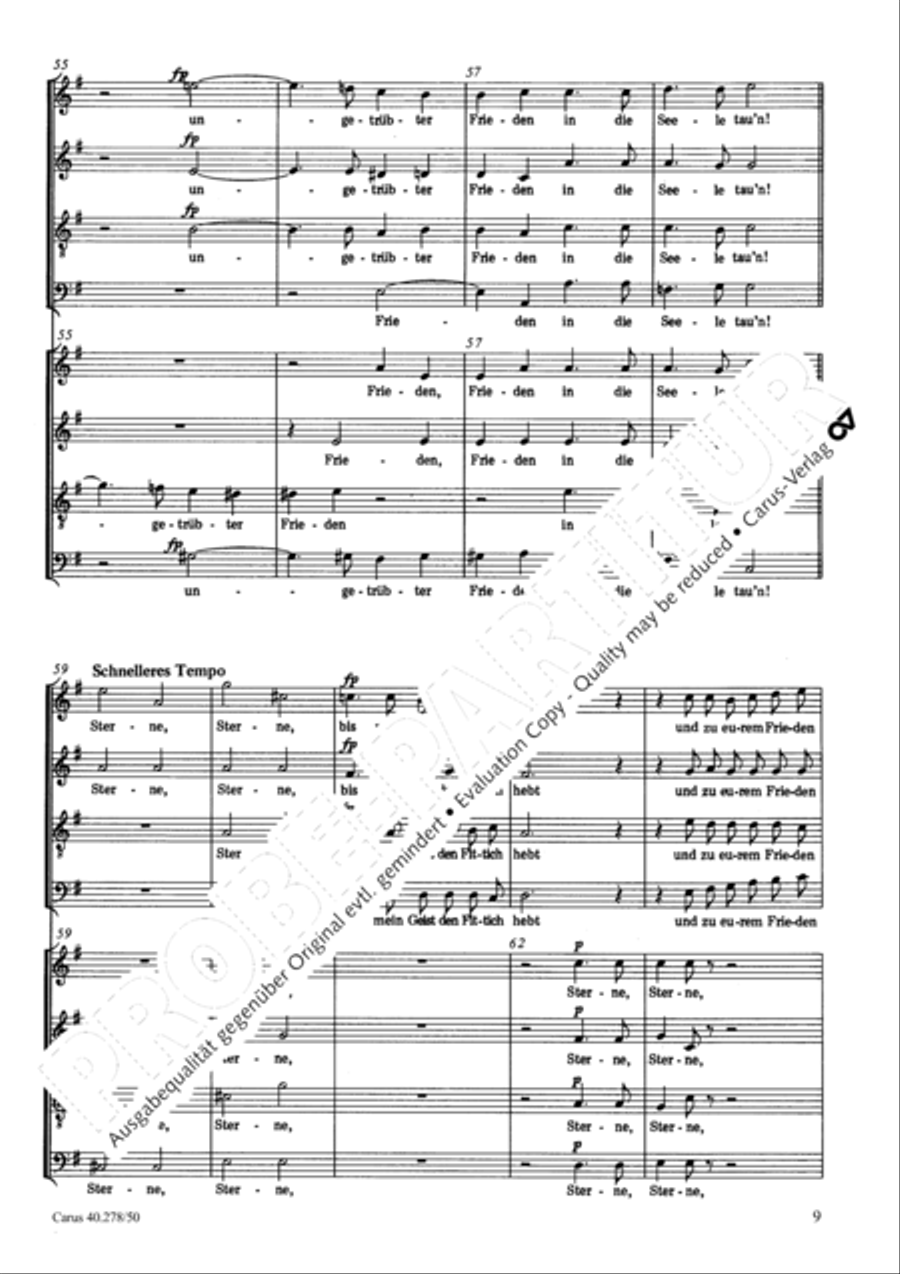 An die Sterne An die Sterne 4-Part scores gallery preview page 10