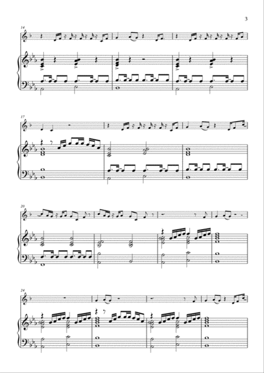 Sorry Trumpet Solo scores gallery preview page 3