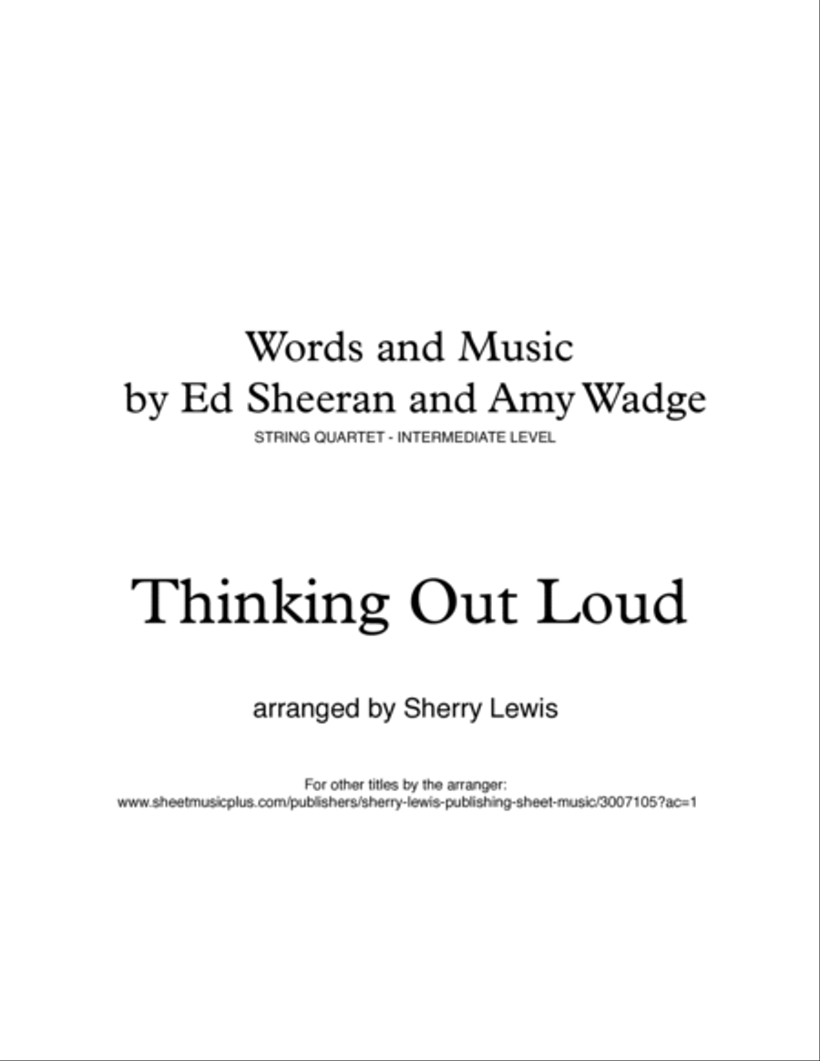 Thinking Out Loud String Quartet scores gallery preview page 2