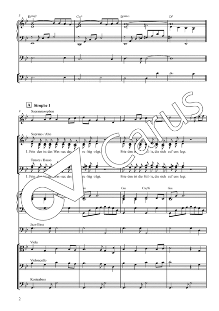 Friedenslied 4-Part scores gallery preview page 3