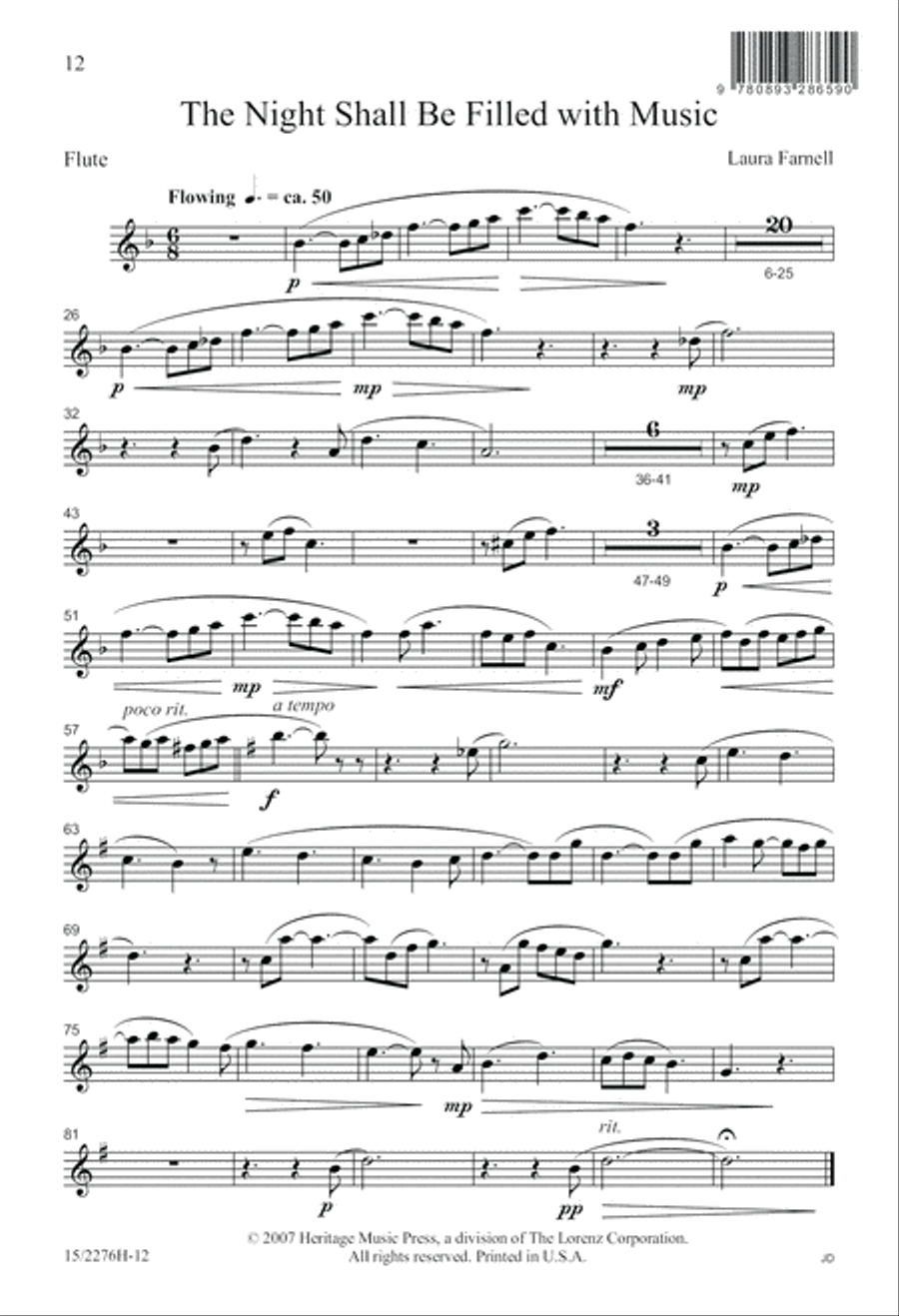 The Night Shall Be Filled with Music SSA scores gallery preview page 13