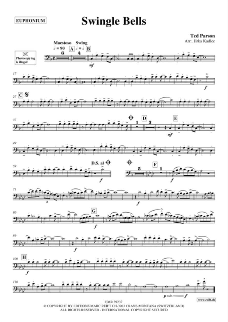 Swingle Bells Euphonium scores gallery preview page 3