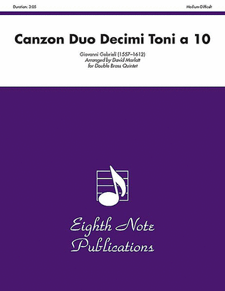 Book cover for Canzon Duo Decimi Toni a 10