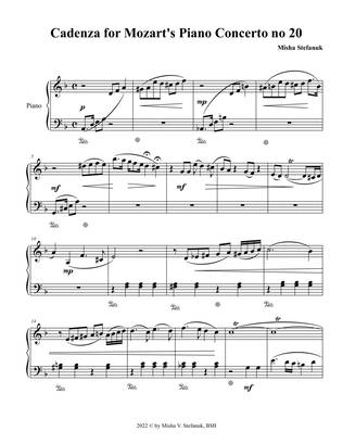 Mozart Cadenza for Piano Concerto 20