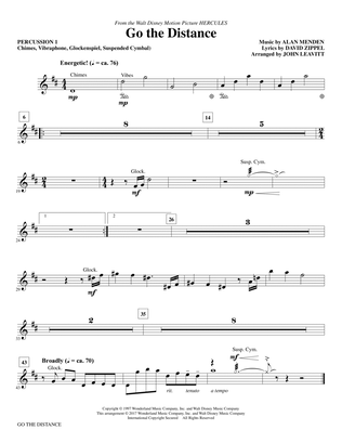 Book cover for Go the Distance (from Hercules) (arr. John Leavitt) - Percussion I