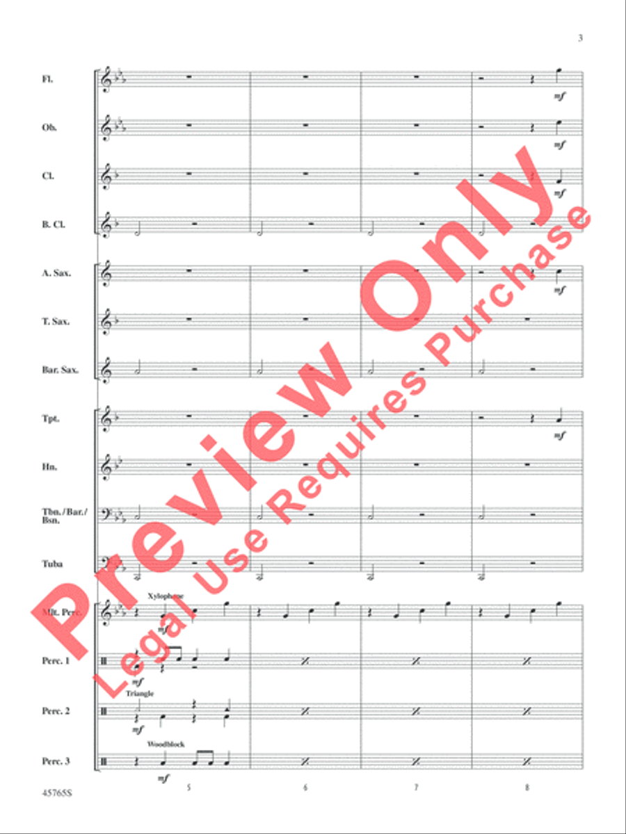Zombie Dance Concert Band scores gallery preview page 4