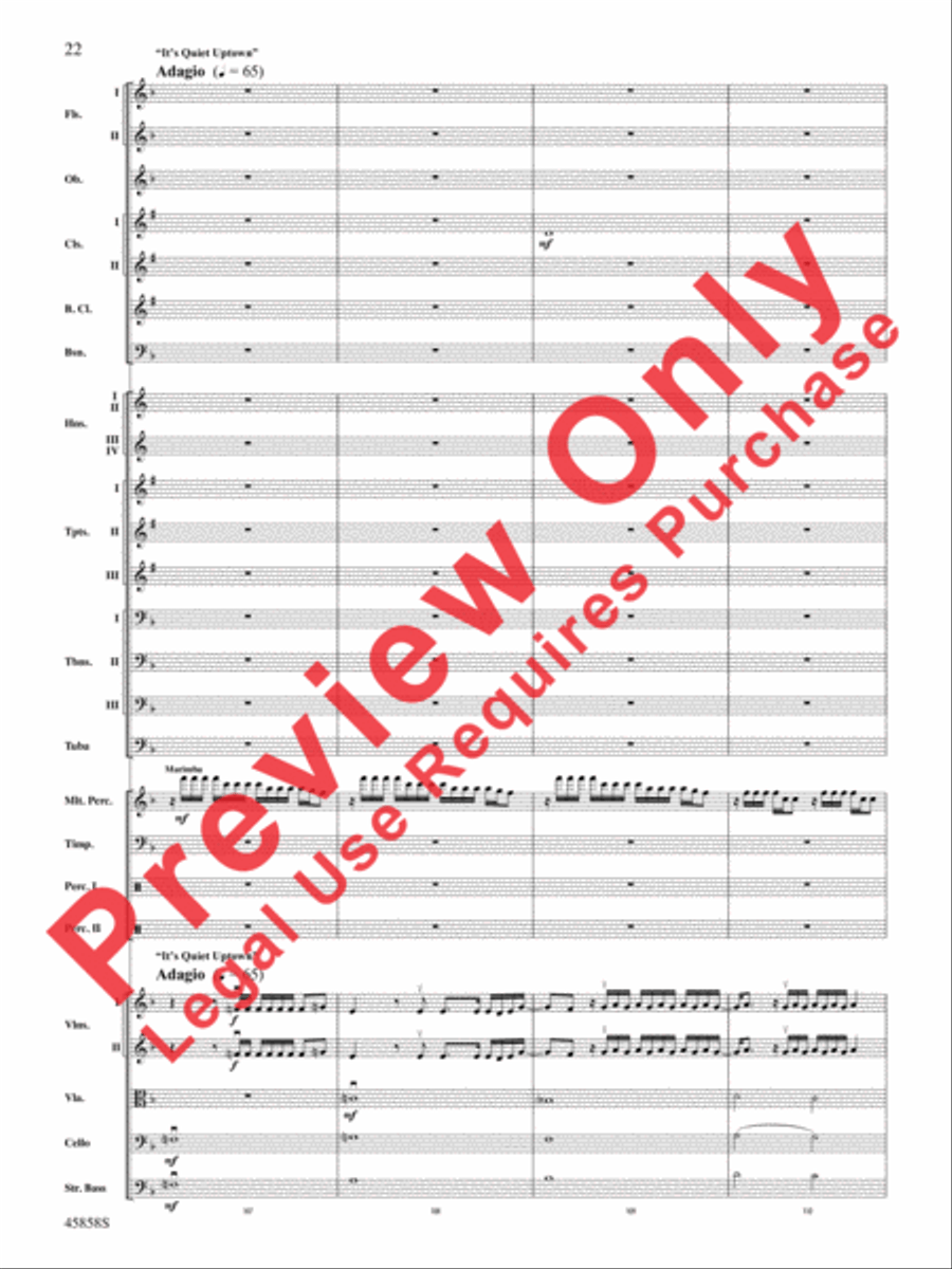 Hamilton, Suite from the Broadway Musical Full Orchestra scores gallery preview page 21