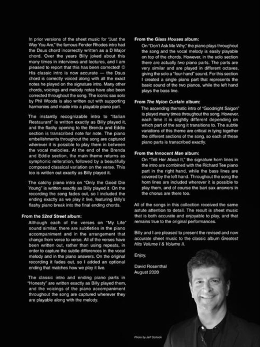 Billy Joel – Greatest Hits, Volume I & II Piano, Vocal, Guitar scores gallery preview page 4