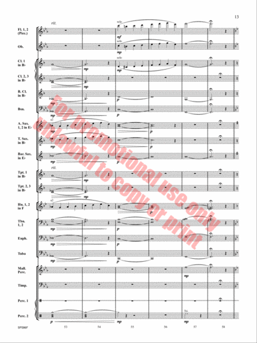 The Hornet's Nest Concert Band scores gallery preview page 14