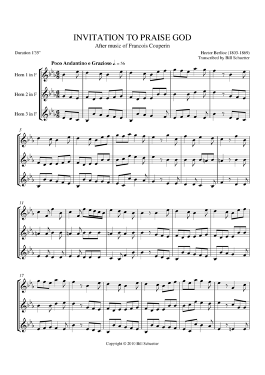 Invitation To Praise God Invitation To Praise God Woodwind Trio scores gallery preview page 2