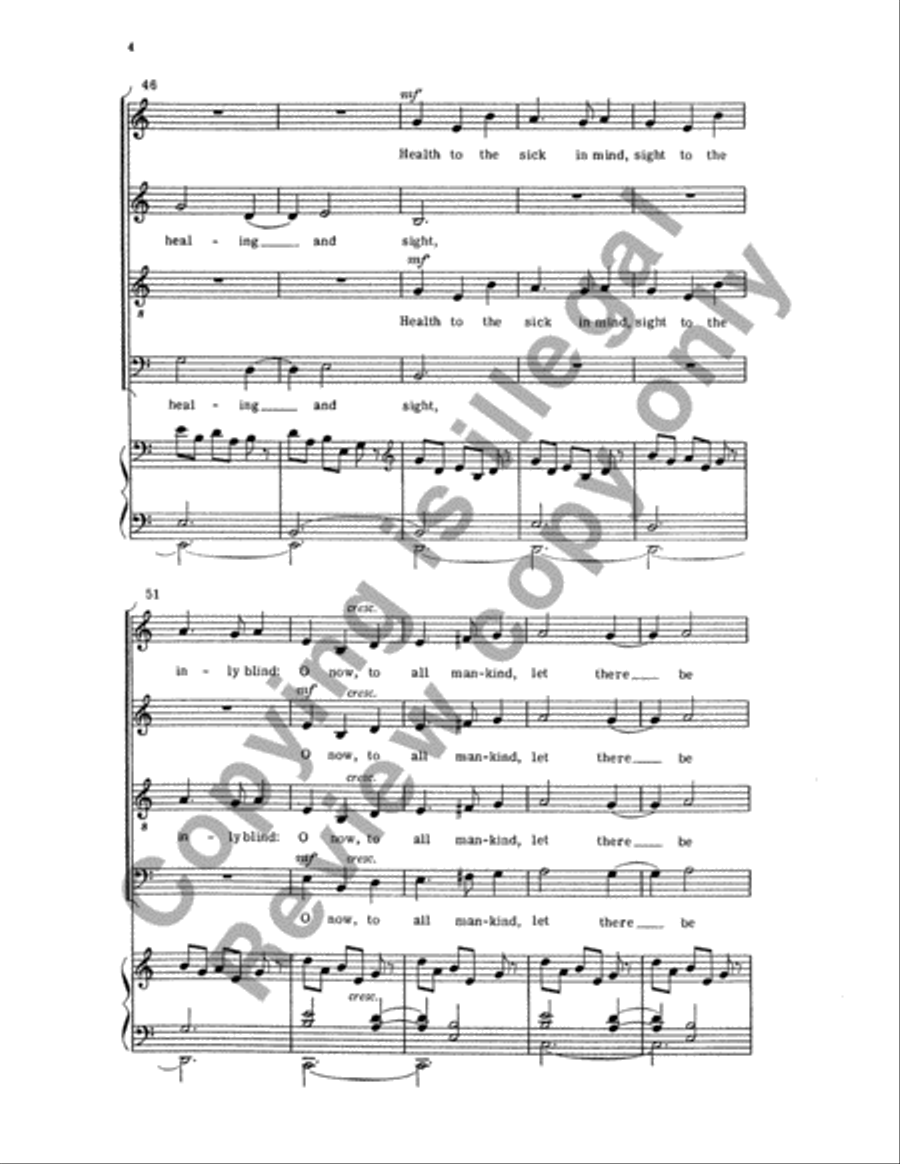 Let There Be Light! (Choral Score) 4-Part scores gallery preview page 5