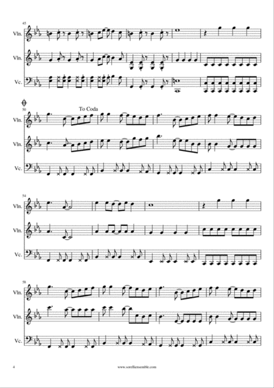 Can't Take My Eyes Off Of You String Trio scores gallery preview page 4