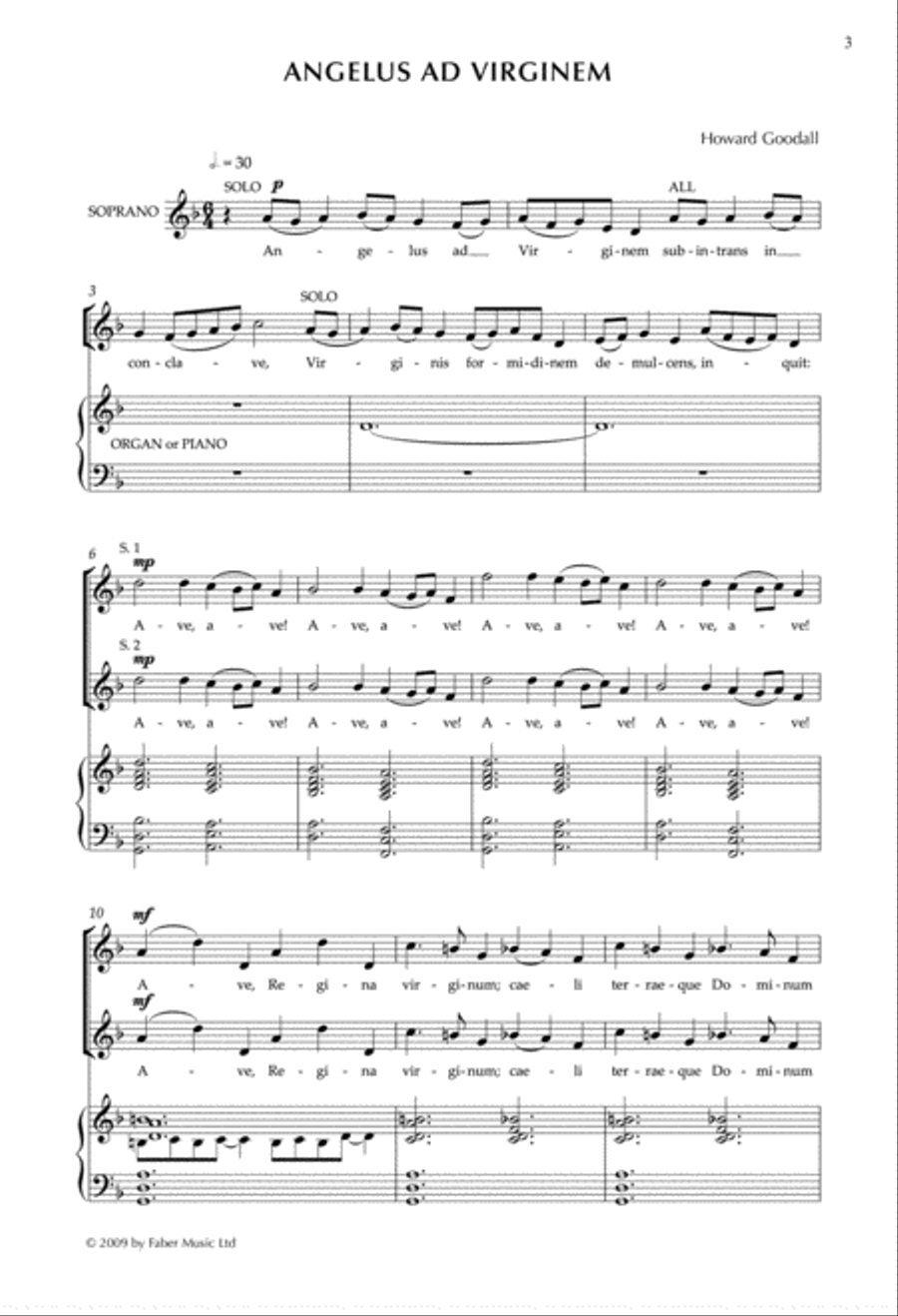 Angelus ad virginem from Enchanted Carols Women's Choir scores gallery preview page 2