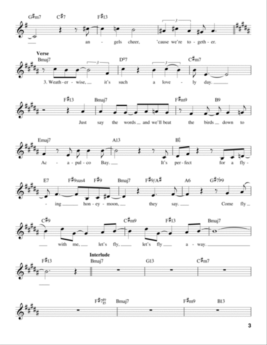 Come Fly With Me Voice scores gallery preview page 3