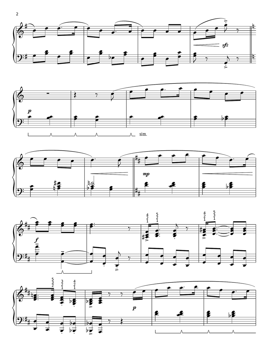 Oh! Susanna (arr. Phillip Keveren) Piano Solo scores gallery preview page 2