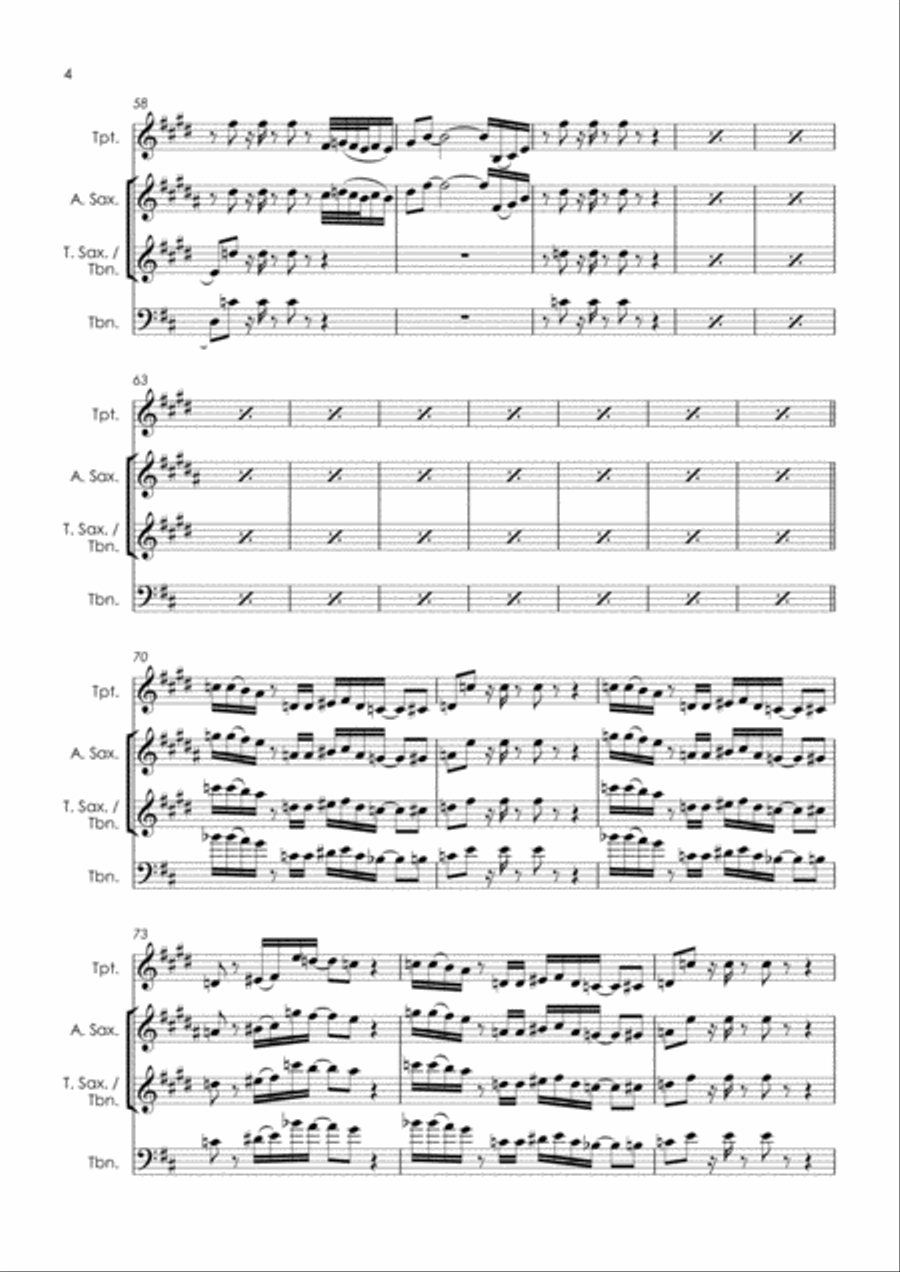 Cut The Cake Tenor Saxophone scores gallery preview page 6