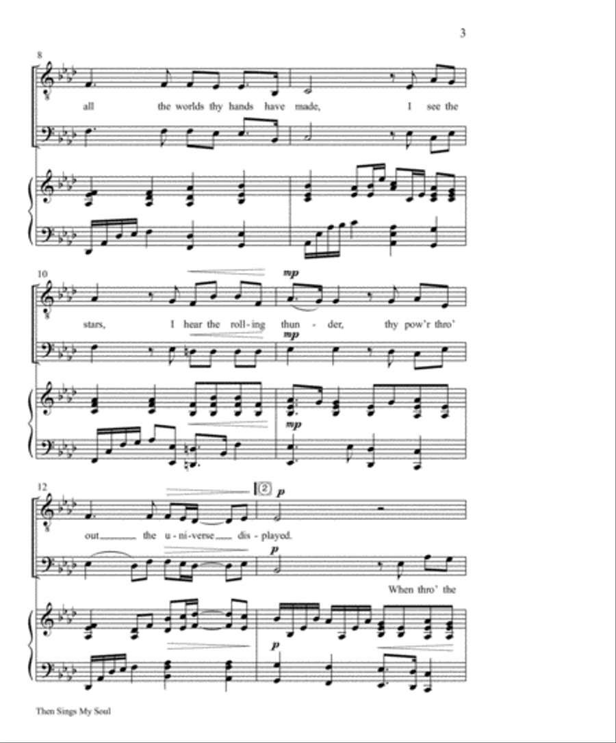 Then Sings My Soul (How Great Thou Art) Choir scores gallery preview page 4