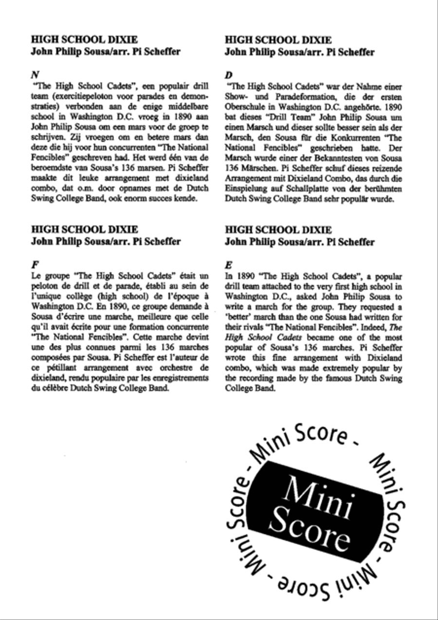 High School Dixie Big Band scores gallery preview page 4