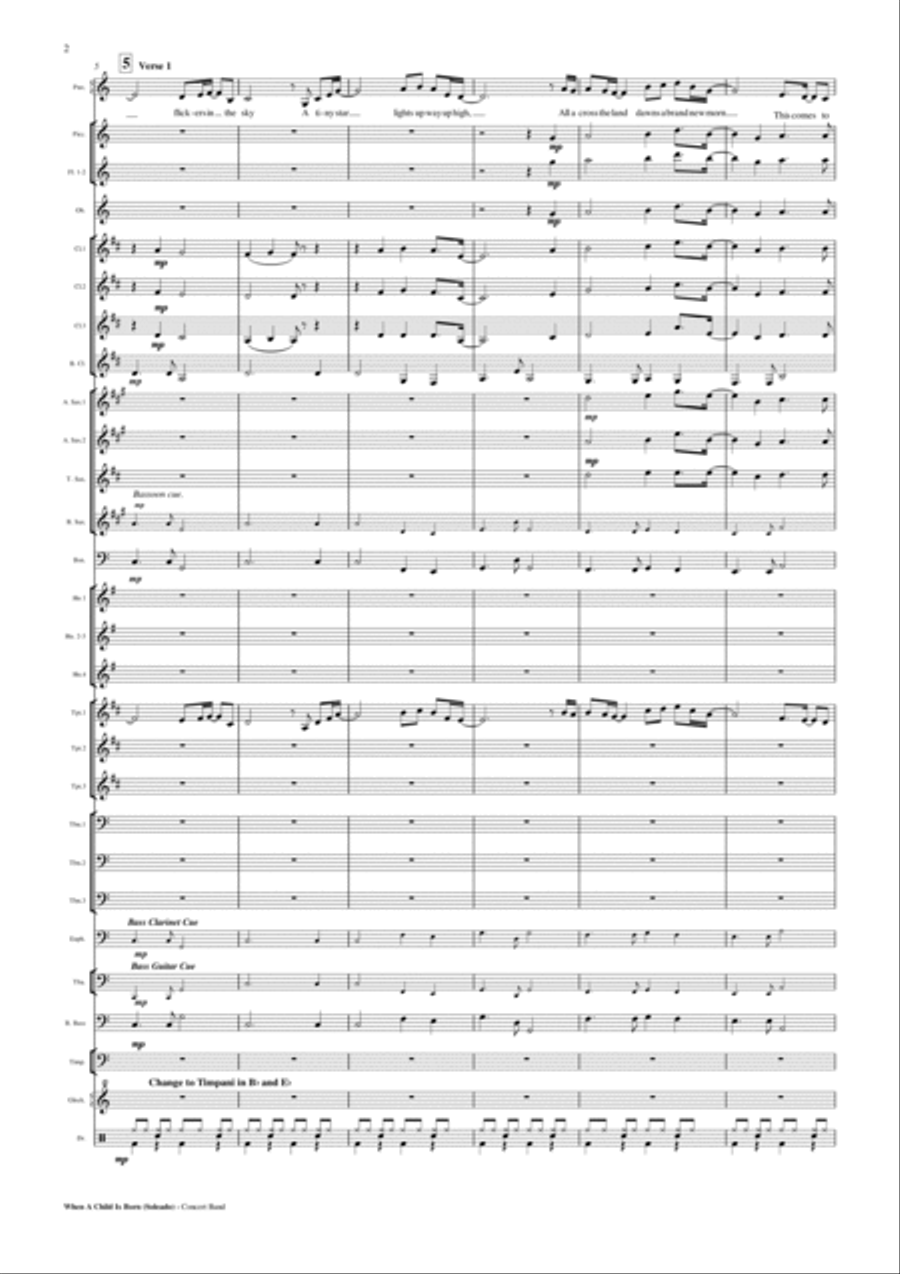 When A Child Is Born Concert Band scores gallery preview page 3