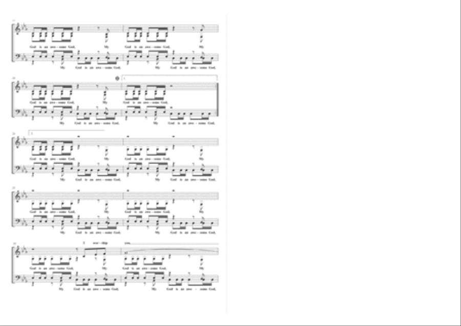 Awesome God A Cappella scores gallery preview page 9