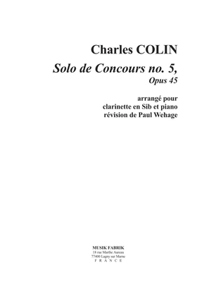 Solo de Concours no. 5, Opus 45